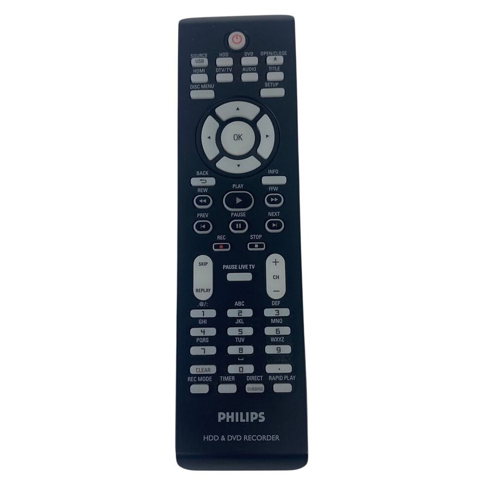 Genuine OEM Philips HDD and DVD Recorder Remote Control 1VM322491 Tested Working